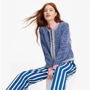 kate spade | Jackets & Coats | Kate Spade Pearl Jewel Collar Tweed